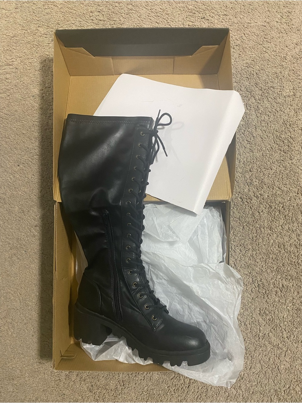 ShoeDazzle Balan Lug Sole Boots 7.5